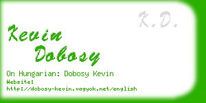 kevin dobosy business card